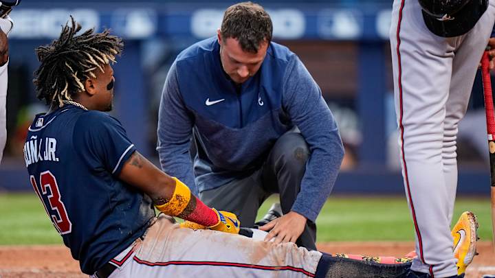 BREAKING: Ronald Acuña Jr leaves the series finale against Miami in the 6th inning
