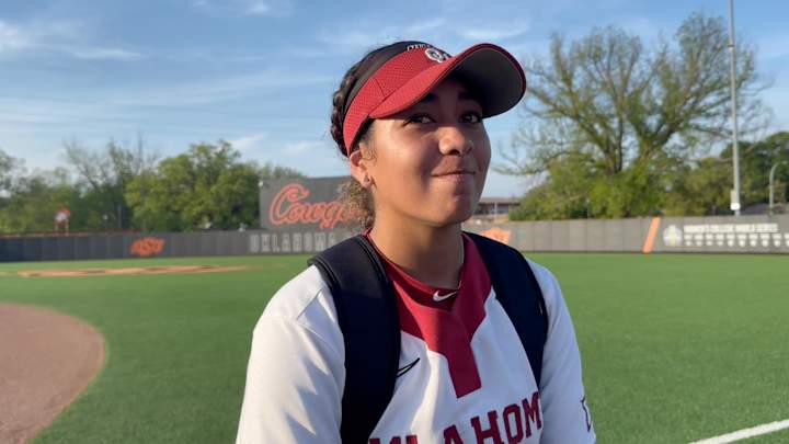 WATCH: Oklahoma Softball 2B Tiare Jennings Bedlam Postgame