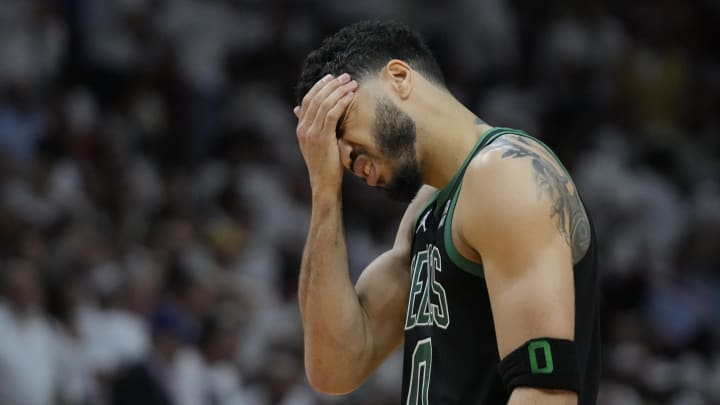 NBA Fans Crushed Jayson Tatum Over His Unbelievably Bad Fourth Quarters Against Heat