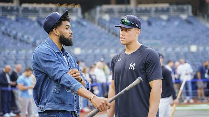 NBA Star Hanging Out with New York Yankees' Star Aaron Judge at Game on Tuesday