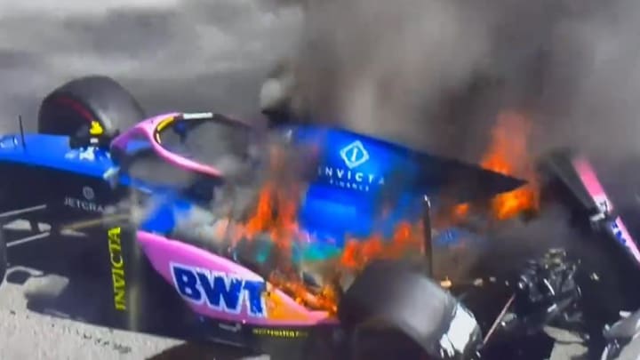 Fiery Crash Turns Almost Deadly In F2 Incident As Marshal Almost Gets Hit