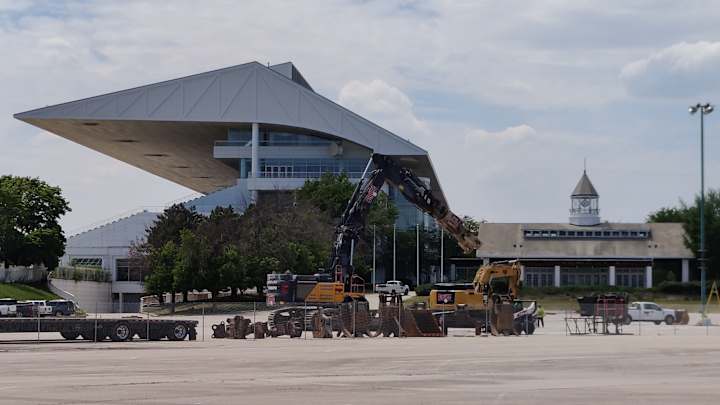 Down Comes the Grandstand Interior
