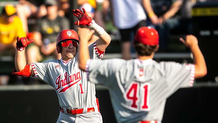 Indiana Explodes in Ninth to Beat West Virginia 12-6; Hoosiers to Play Kentucky Saturday Night