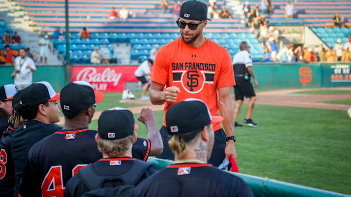 Steph Curry Makes Surprise Appearance at Baseball Game Steph Curry Makes Surprise Appearance at Baseball Game