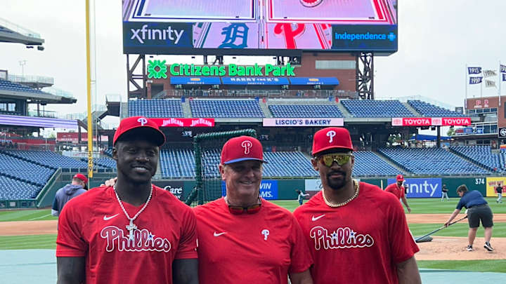 Eagles WATCH: Jalen Hurts, A.J. Brown Show Out at Phillies Batting Practice