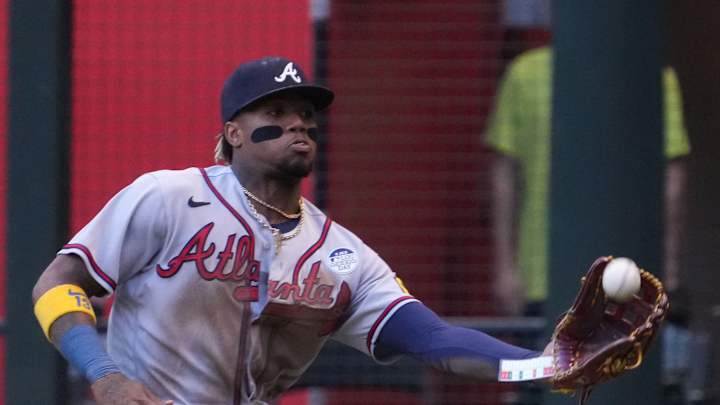 WATCH: Ronald Acuña Jr gets on his horse to save a run against the Rockies