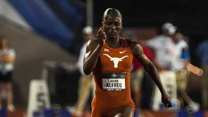 Longhorn Track Star Julien Alfred Has Made Historic Sprint to Record Books Longhorn Track Star Julien Alfred Has Made Historic Sprint to Record Books