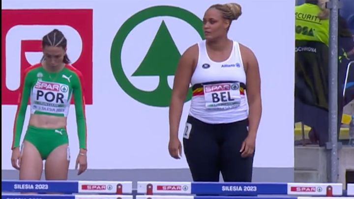 Belgian Shot Putter Was the Ultimate Team Player for Running 100M Hurdles in Viral Video