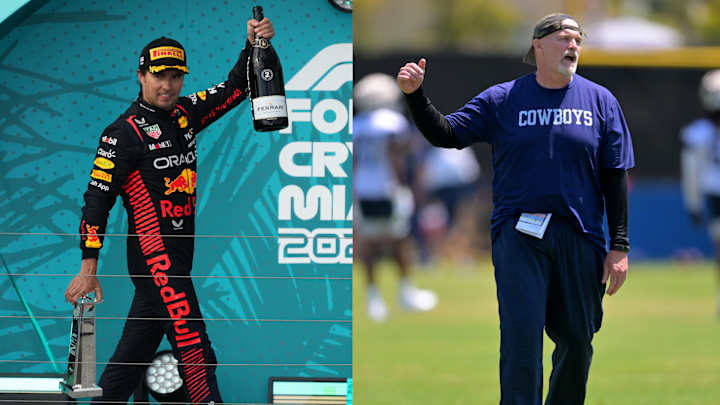Cowboys & Dak Prescott Welcome Formula 1 Driver Sergio Perez: 'We Have A Lot in Common!' Cowboys & Dak Prescott Welcome Formula 1 Driver Sergio Perez: 'We Have A Lot in Common!'