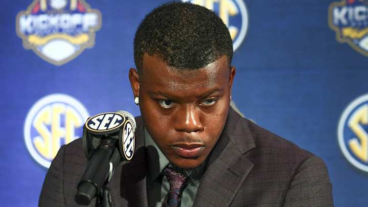 Razorbacks Quarterback KJ Jefferson at SEC Media Days