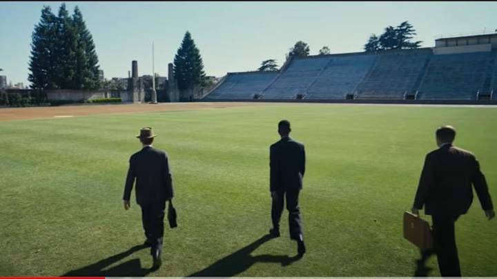 Scenes in the Movie 'Oppenheimer' Shot at Cal's Edwards Stadium Scenes in the Movie 'Oppenheimer' Shot at Cal's Edwards Stadium