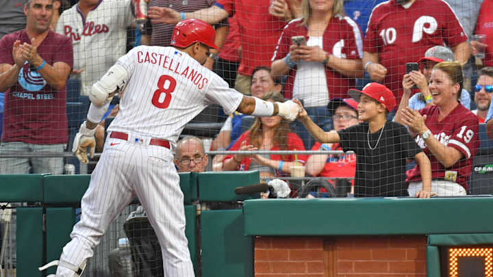 Philadelphia Phillies Slugger Nick Castellanos and His Son Go Viral in Awesome Moment