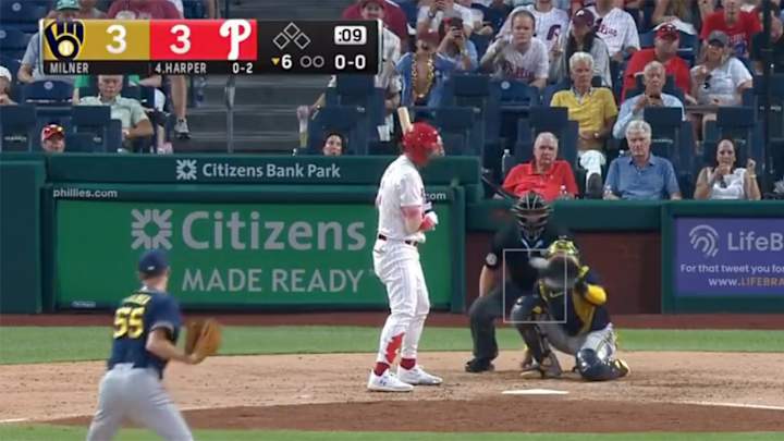 Bryce Harper Had the Most Bizarre Strikeout of the Year, and Fans Were Baffled