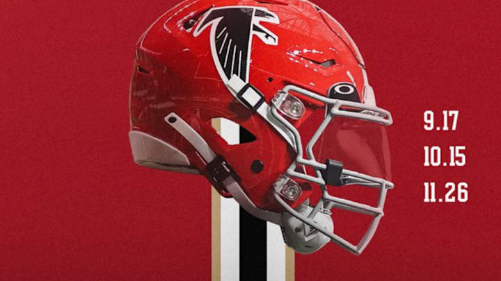 LOOK! Falcons Reveal 3 Throwback Red Helmet Games LOOK! Falcons Reveal 3 Throwback Red Helmet Games