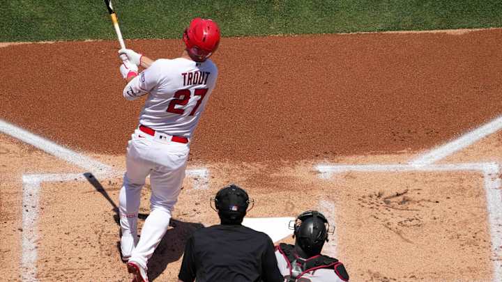 Mike Trout Continues to Take Steps in Return From Hand Injury For Los Angeles Angels