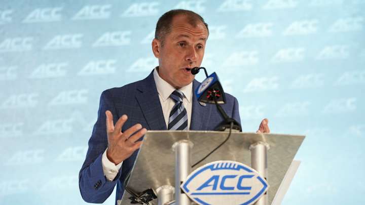 ACC Kickoff 2023: Commissioner Jim Phillips addresses revenue gap, TV deals.