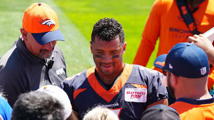 Russell Wilson Unveils Substitute for 'Broncos Country, Let's Ride' Russell Wilson Unveils Substitute for 'Broncos Country, Let's Ride'