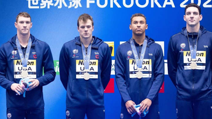 Cal Trio Captures Relay Gold at World Swim Championships
