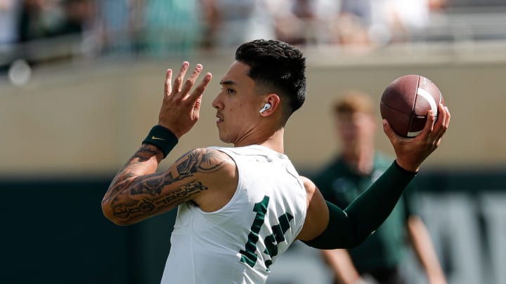 MSU quarterback Noah Kim embracing leadership role in Payton Thorne's absence MSU quarterback Noah Kim embracing leadership role in Payton Thorne's absence