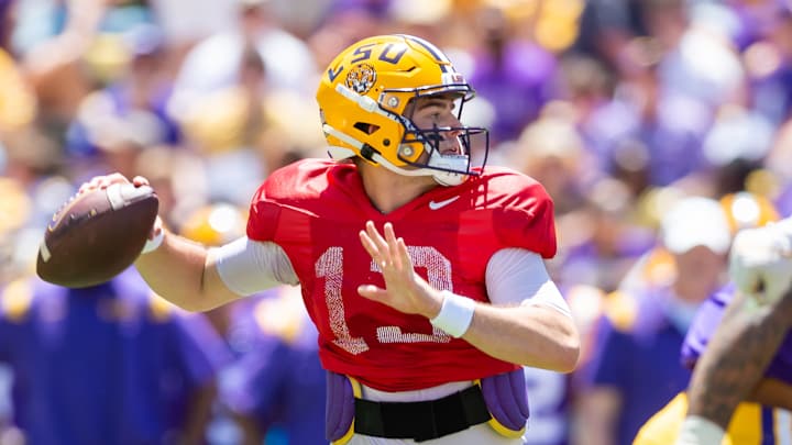 WATCH: LSU QB Garrett Nussmeier on Day 2 of Fall Camp