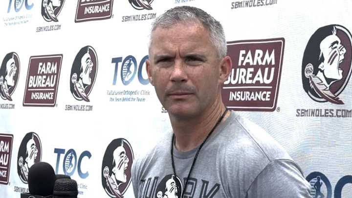 Florida State Head Coach Mike Norvell Talks Player Improvement, Intensity After Practice