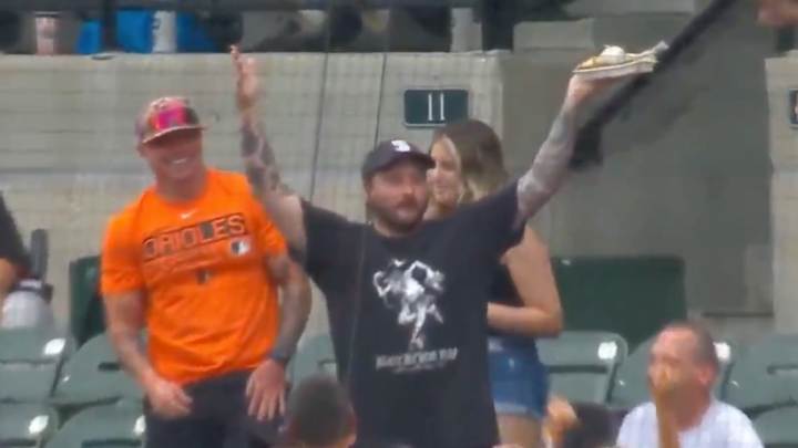 Orioles Fan Makes an All-Time, BBQ-Assisted Foul Ball Snag Orioles Fan Makes an All-Time, BBQ-Assisted Foul Ball Snag