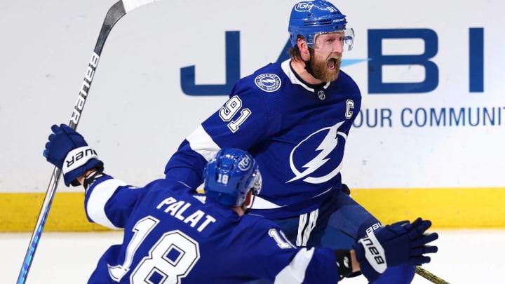 Stamkos Scores Twice, Leads Lightning to Third Straight Stanley Cup Final