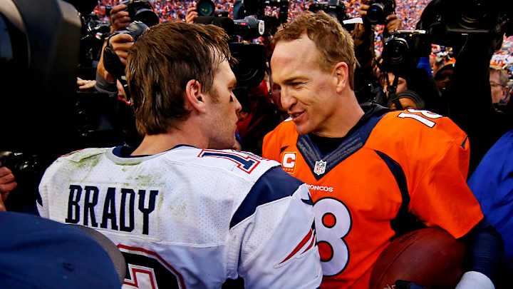 Peyton Manning Joked That Fear of Patriots Fans Led to His Friendship With Tom Brady Peyton Manning Joked That Fear of Patriots Fans Led to His Friendship With Tom Brady