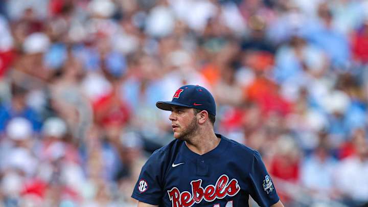 DeLucia Dazzles, Rebels Roll in First Game of College World Series DeLucia Dazzles, Rebels Roll in First Game of College World Series
