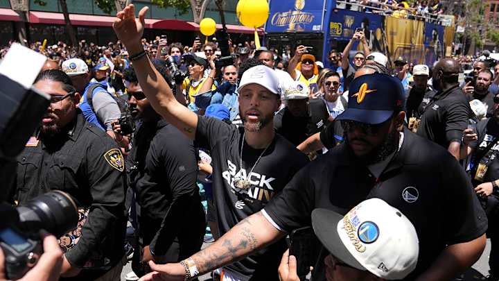 Steph Curry Shakes Off Awkward Moment With Fan During Warriors Parade