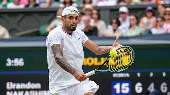 Nick Kyrgios Battles Shoulder Injury, Advances to Wimbledon Quarterfinals Nick Kyrgios Battles Shoulder Injury, Advances to Wimbledon Quarterfinals