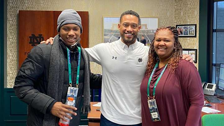 Christian Gray, Notre Dame Coaches Share "Tremendous Visit" During Staff In-Home