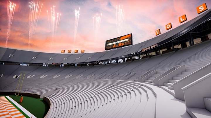 Look: 'VOLS' Letters Reinstalled Above Neyland Stadium Look: 'VOLS' Letters Reinstalled Above Neyland Stadium