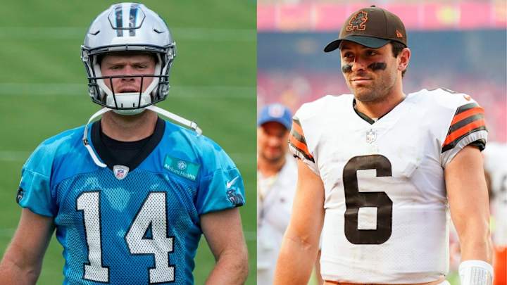 Baker Mayfield, Sam Darnold Hold Throwing Session Ahead of Training Camp Baker Mayfield, Sam Darnold Hold Throwing Session Ahead of Training Camp