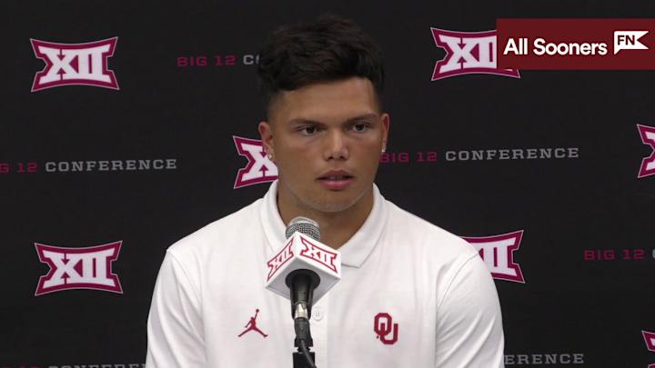 WATCH: Oklahoma QB Dillon Gabriel Big 12 Media Days Breakout