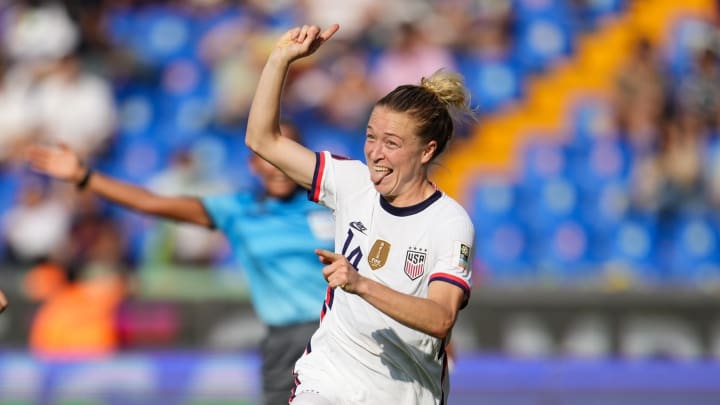 WATCH: UVA Alum Emily Sonnett Scores First International Goal for USWNT