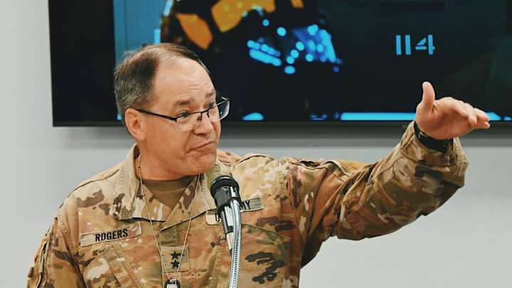 Highest Ranking Military Officer In Michigan Addresses U-M Football Team Highest Ranking Military Officer In Michigan Addresses U-M Football Team