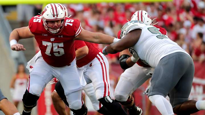 Wisconsin OL Joe Tippmann on the 2022 Remington Trophy Watch List