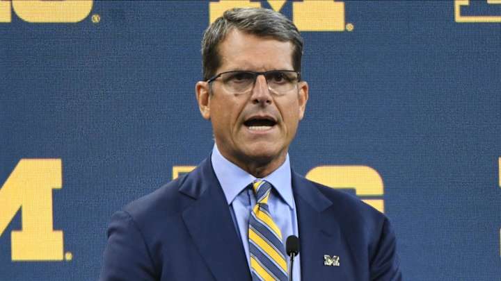 Michigan’s Jim Harbaugh Talks Goals For 2022, Quarterback Battle At Big Ten Media Days