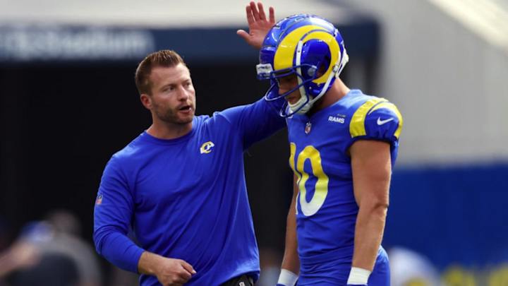 WATCH: Rams Head Coach Sean McVay Lines Up on Defense