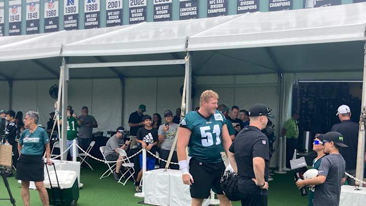 Nick Sirianni Not Ready to Anoint Cam Jurgens the Starter at Right Guard, Yet Nick Sirianni Not Ready to Anoint Cam Jurgens the Starter at Right Guard, Yet