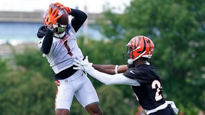 Ja'Marr Chase on Training Camp Battle With Eli Apple: 'He Pisses Me Off, I'm Not Gonna Lie'