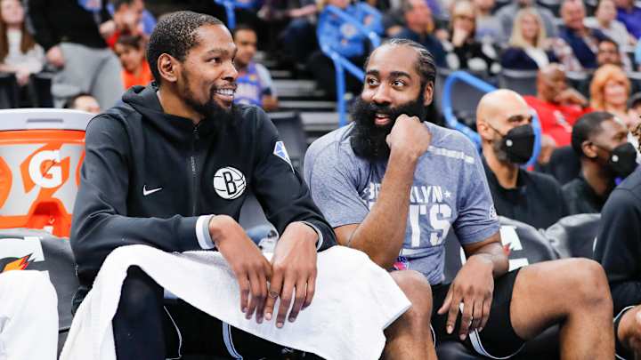 Kevin Durant, James Harden Celebrate With Travis Scott After His First Solo Show Since Astroworld Tragedy