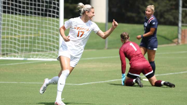 Hopkins Scores Hat Trick, No. 8 UVA Women's Soccer Powers Past Fairleigh Dickinson 5-0