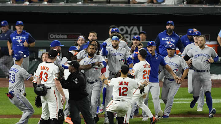 WATCH: Benches Clear in Baltimore Orioles-Toronto Blue Jays Game WATCH: Benches Clear in Baltimore Orioles-Toronto Blue Jays Game