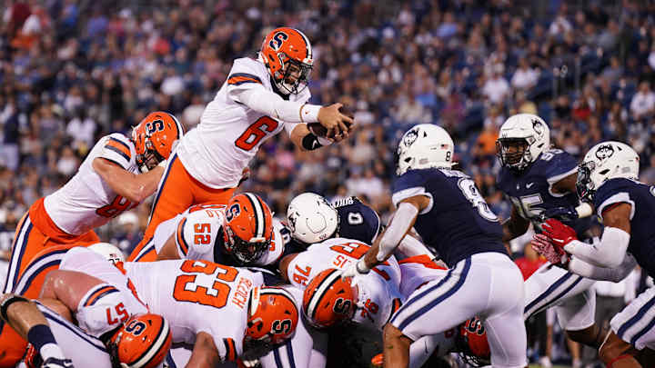 Garrett Shrader's Big Day Leads Syracuse Blowout of UConn Garrett Shrader's Big Day Leads Syracuse Blowout of UConn