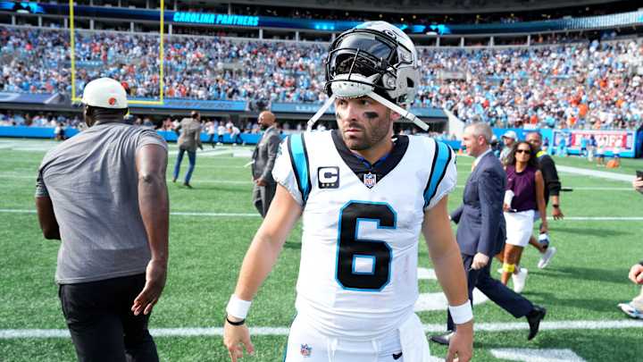 Panthers QB Baker Mayfield Reacts After Loss to Browns