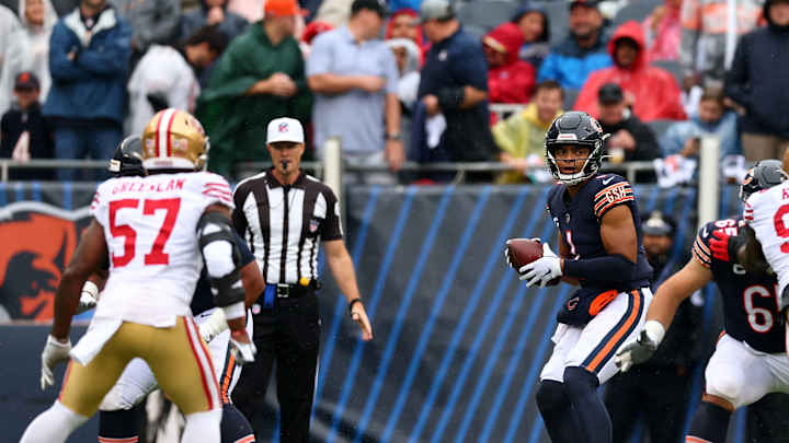 Justin Fields and Offense Slip 'n Slide to Win Justin Fields and Offense Slip 'n Slide to Win