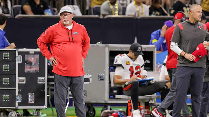 Todd Bowles Explains Why Bruce Arians Was on Sideline During Saints-Bucs Brawl