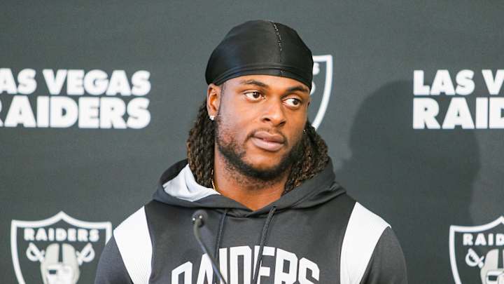 Las Vegas Raiders Davante Adams on the Silver & Black